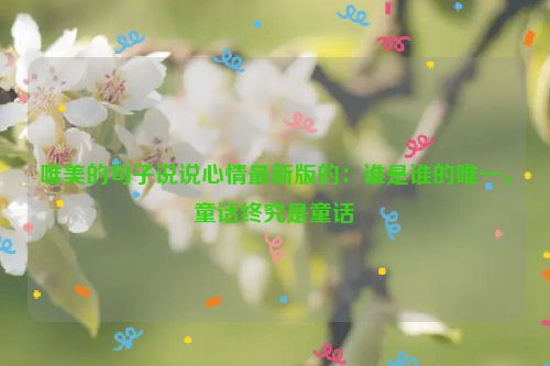 唯美的句子说说心情最新版的：谁是谁的唯一，童话终究是童话
